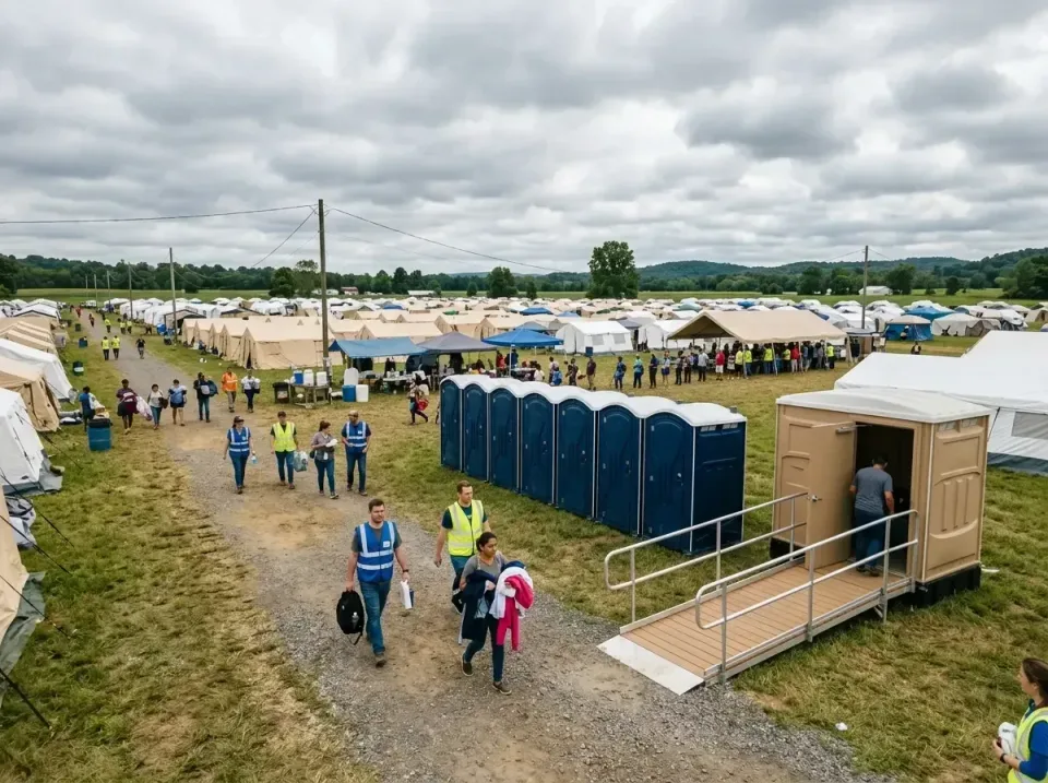 disaster-relief-camp-restrooms-010 — frequently asked questions, Dumpster & Portable Bathrooms Rental in Hinton, WV